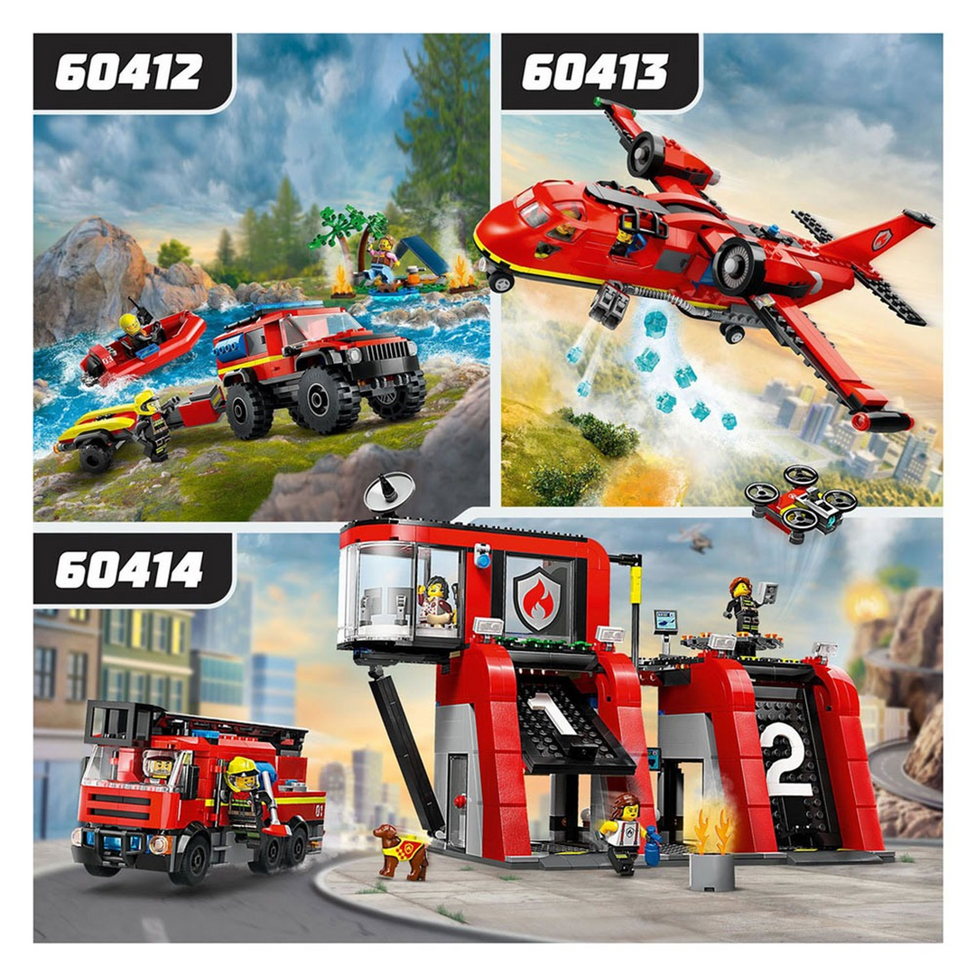 LEGO Fire Station With Fire Truck- 843pcs