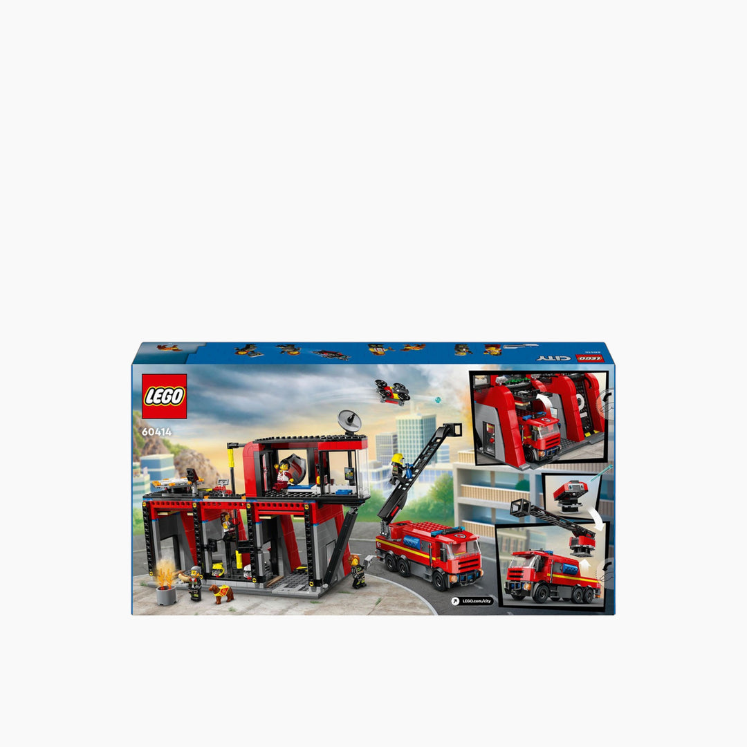 LEGO Fire Station With Fire Truck- 843pcs