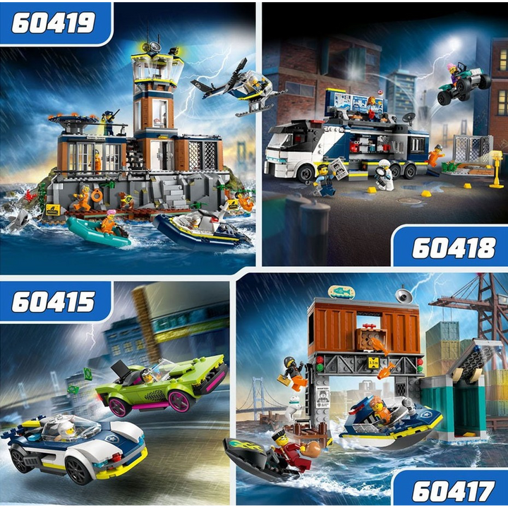 LEGO Police Prison Island- 980pcs