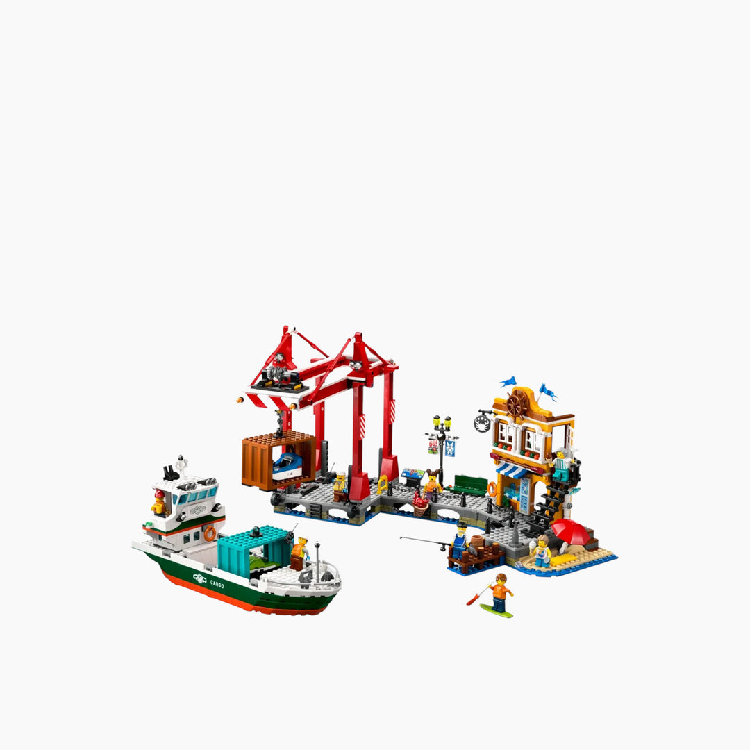 Nb Seaside Harbor With Cargo Ship- 1226 Pcs