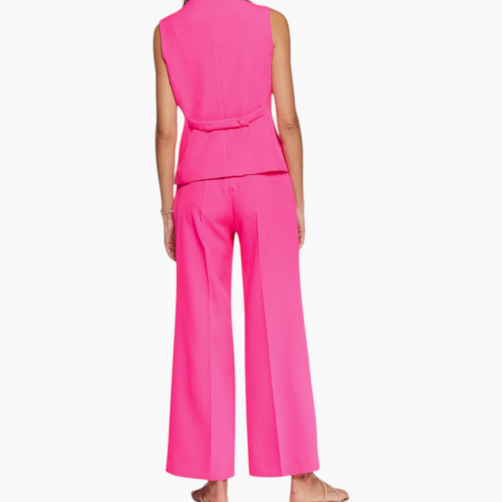 Vilagallo Neon Pink Crepe Set