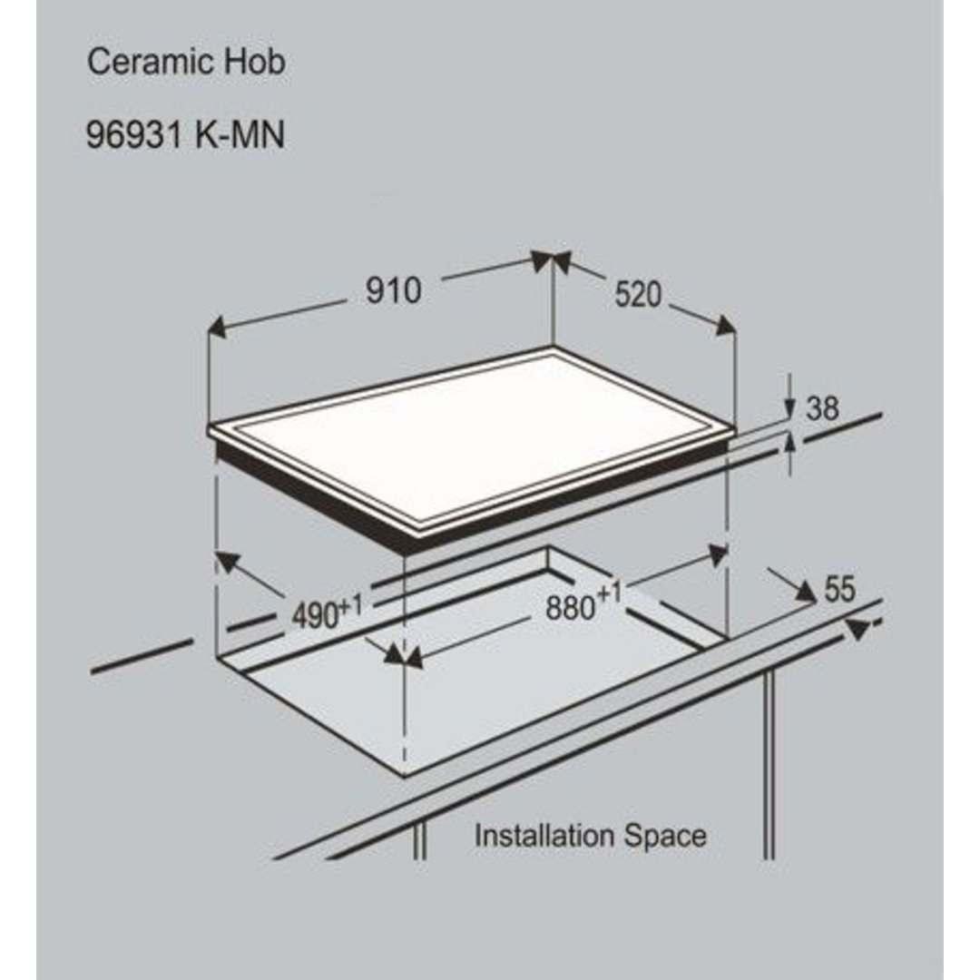 AEG Ceramic Hob Black