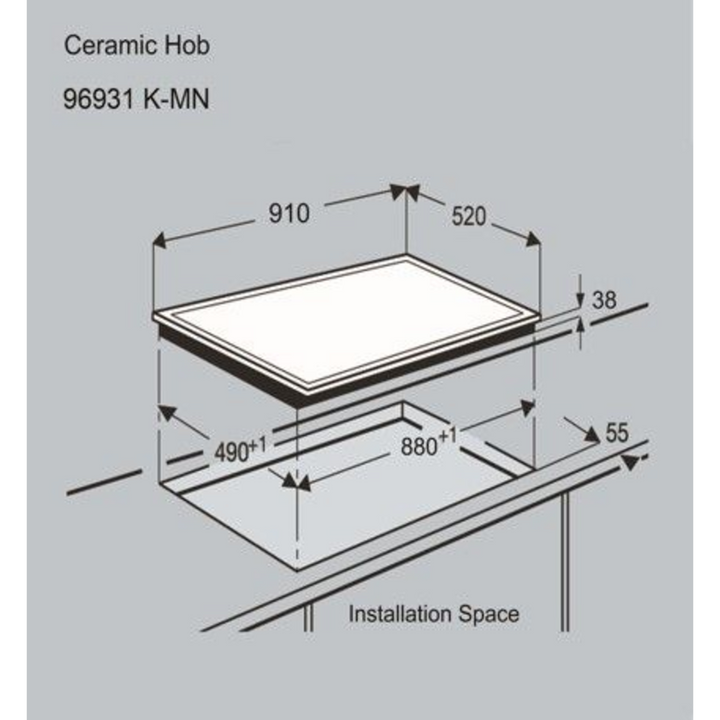AEG Ceramic Hob Black