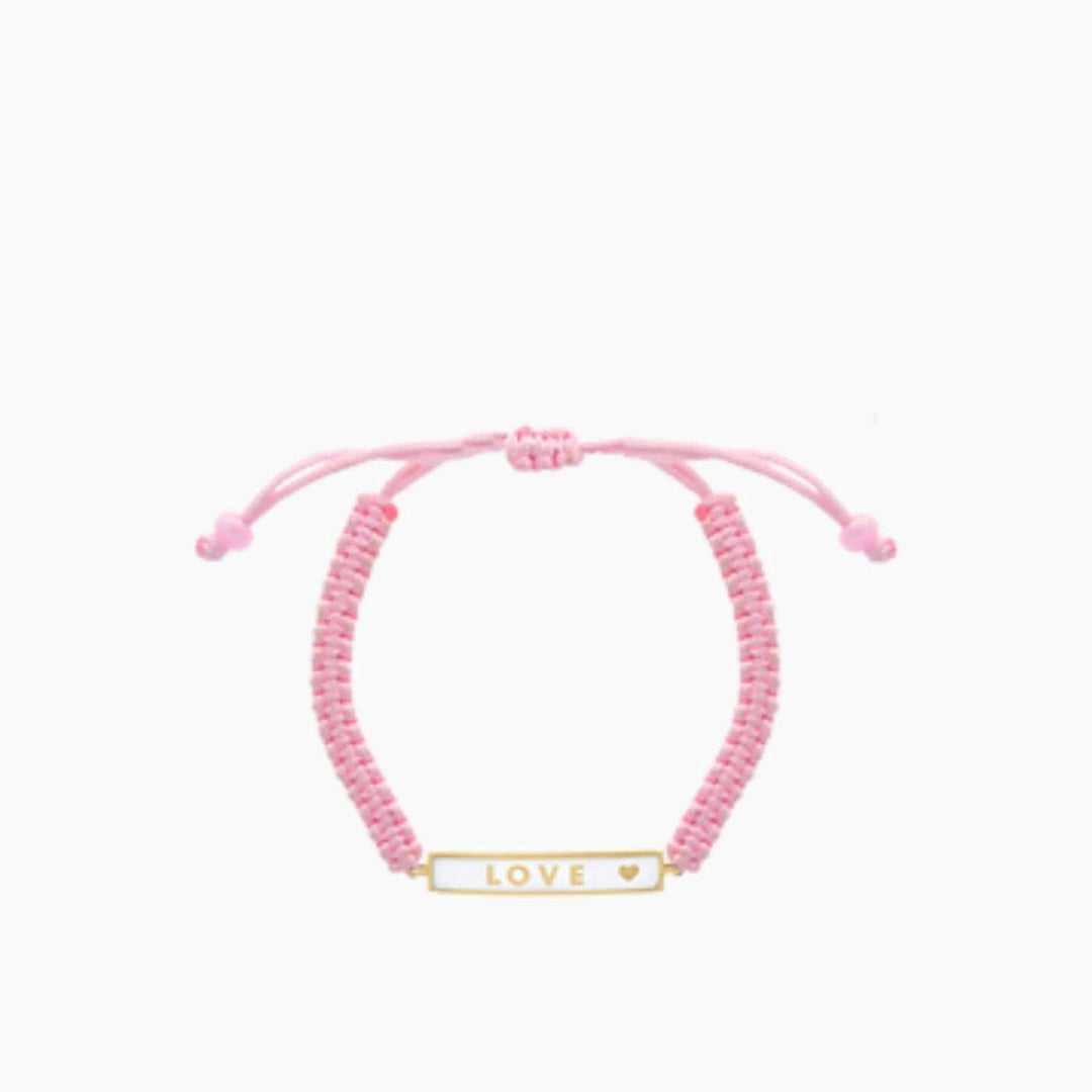 Name Bar Bracelet Pink