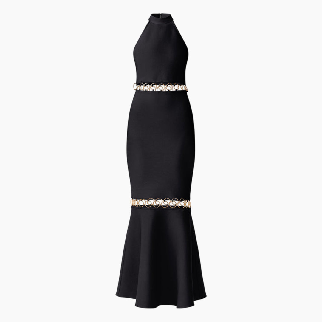 Elliatt Naomi Halter Gown in Black