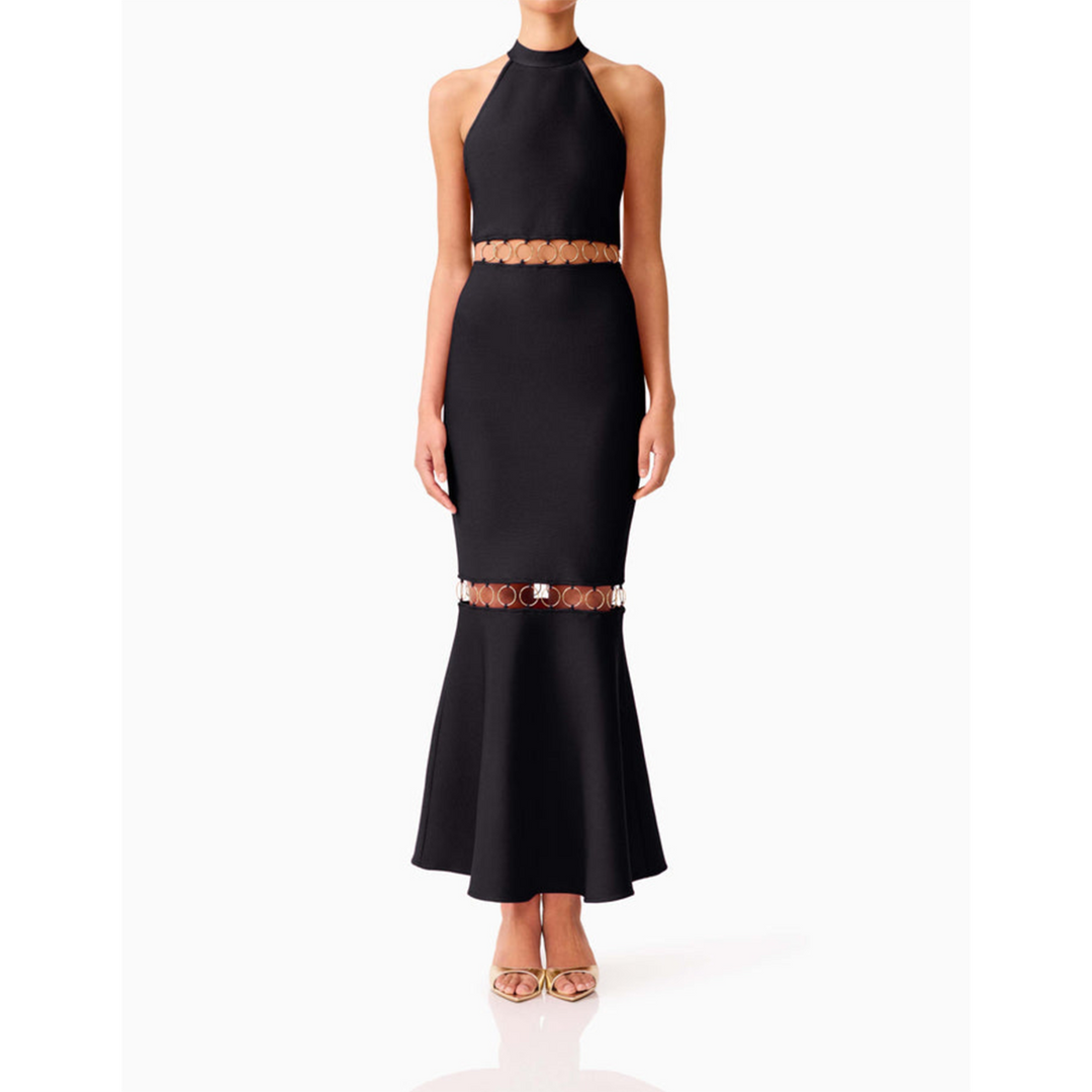 Elliatt Naomi Halter Gown in Black