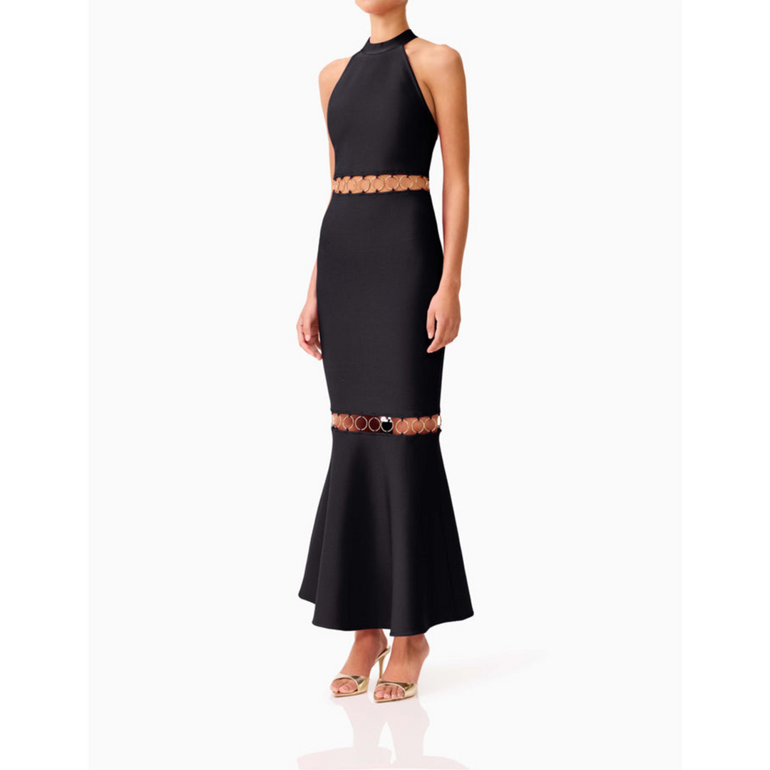 Elliatt Naomi Halter Gown in Black