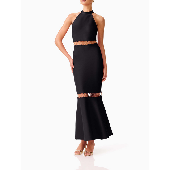 Elliatt Naomi Halter Gown in Black