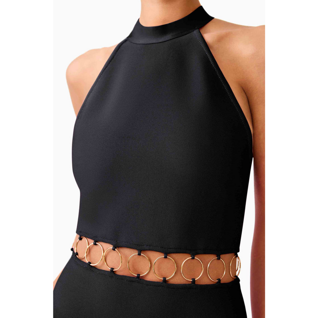 Elliatt Naomi Halter Gown in Black