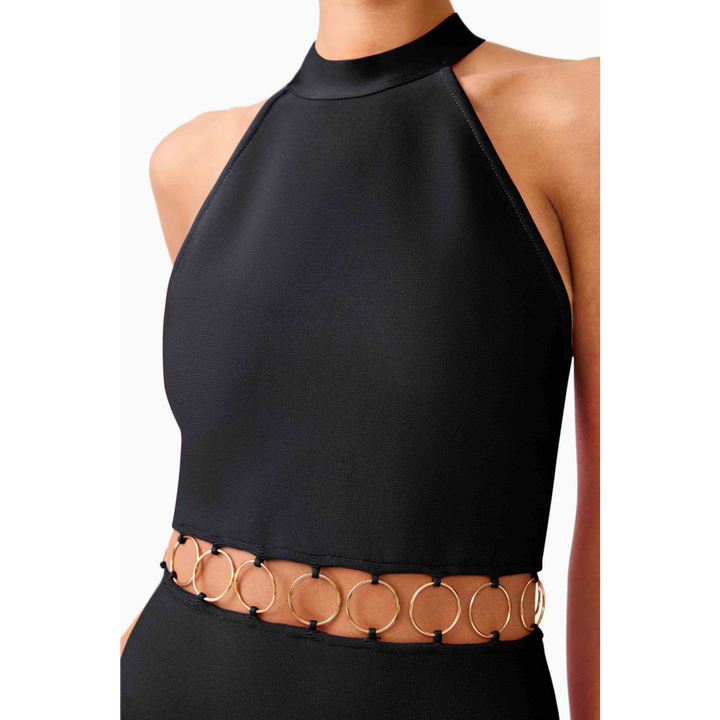 Elliatt Naomi Halter Gown in Black