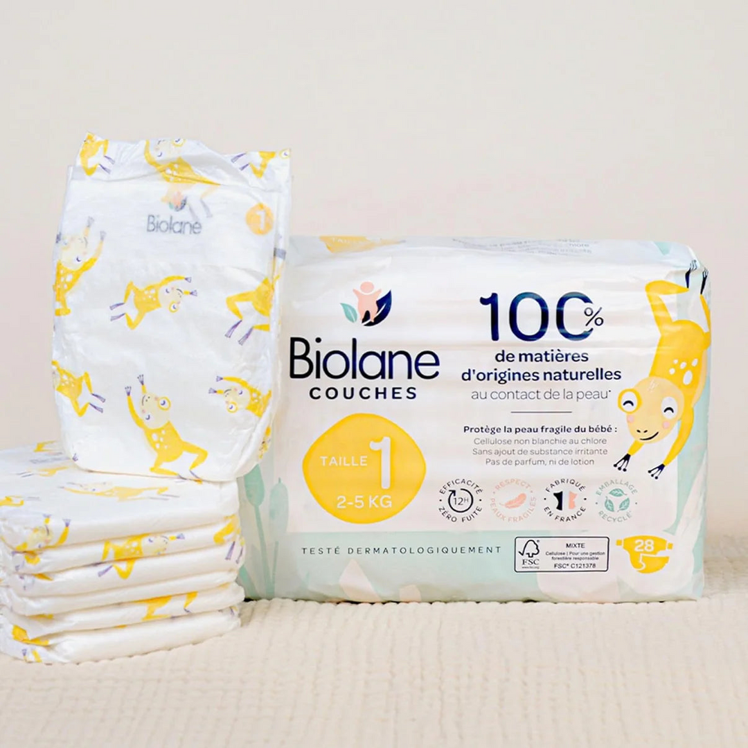 Biolane natural diapers for sensitive skin