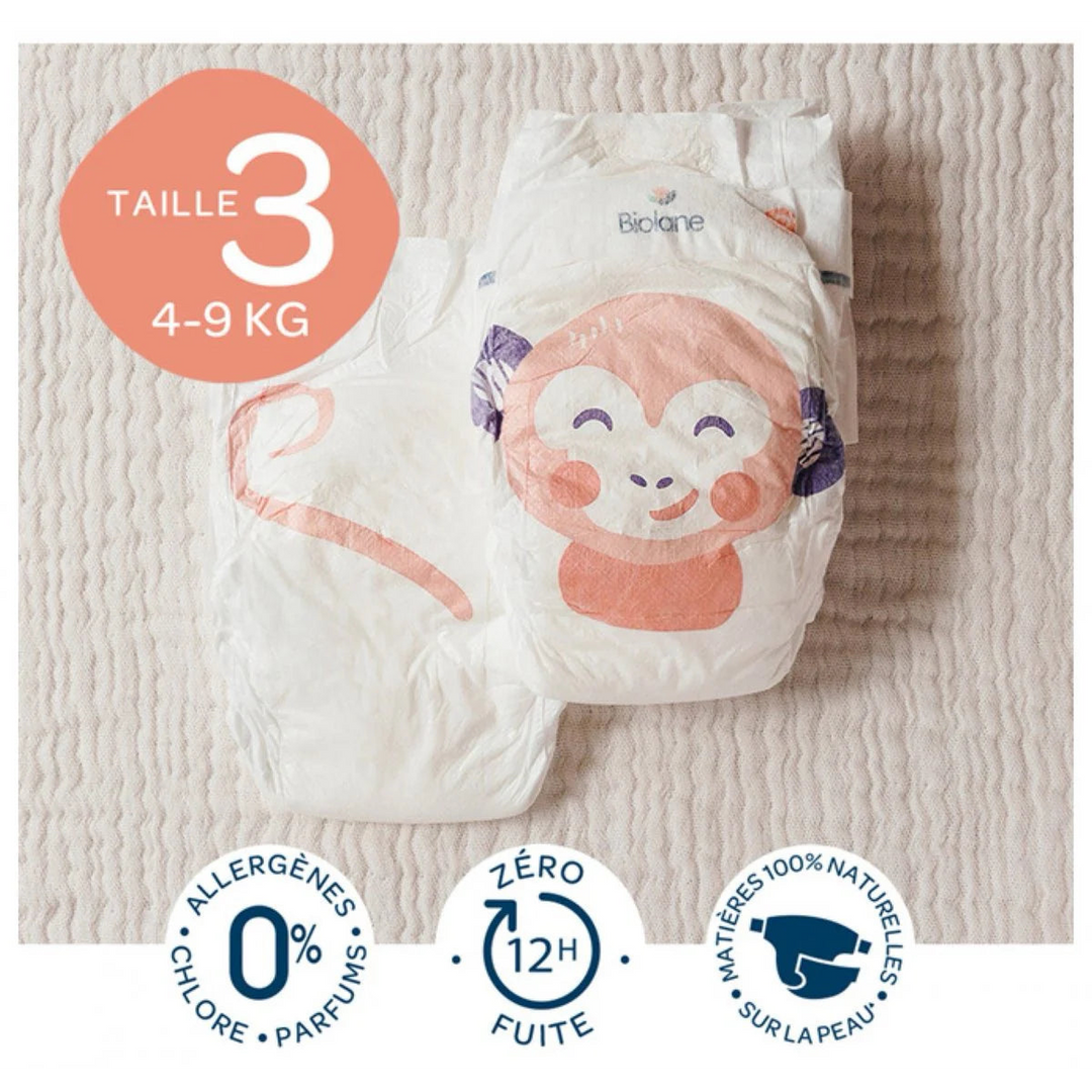 Biolane Natural Diapers, size 2
