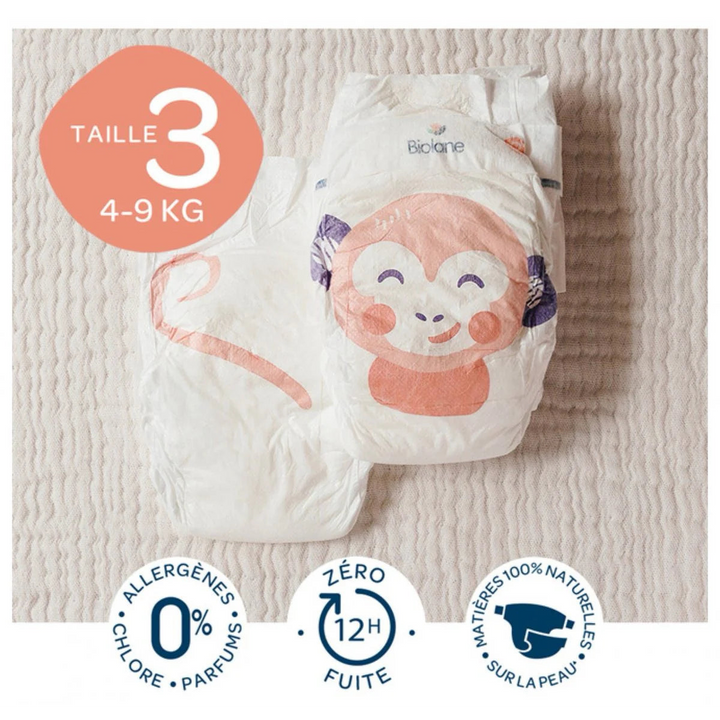 Biolane Natural Diapers, size 2