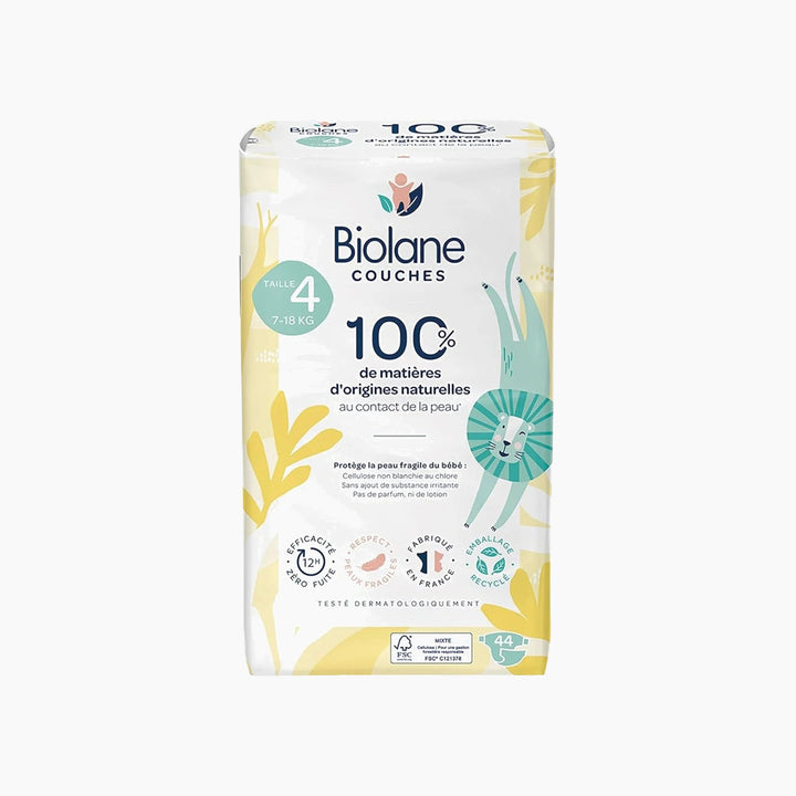 Biolane Size 4 disposable diapers, 44 count