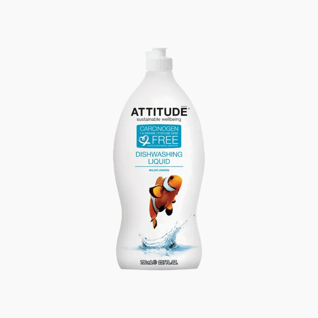 Attitude Natural Dishwashing Liquid 700ml with wildflower scent