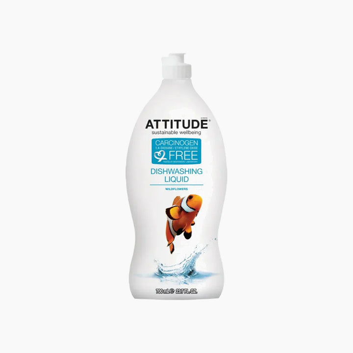 Attitude Natural Dishwashing Liquid 700ml with wildflower scent