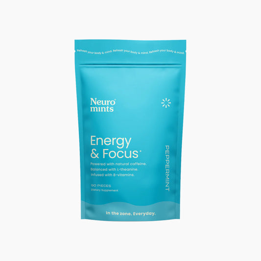 Neurogum Energy & Focus Mints Peppermint, 90 Pieces