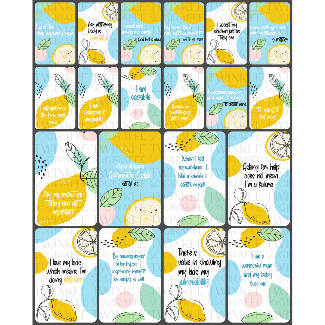 Twinkle &amp; Giraffe Affirmation Cards - Set of 20