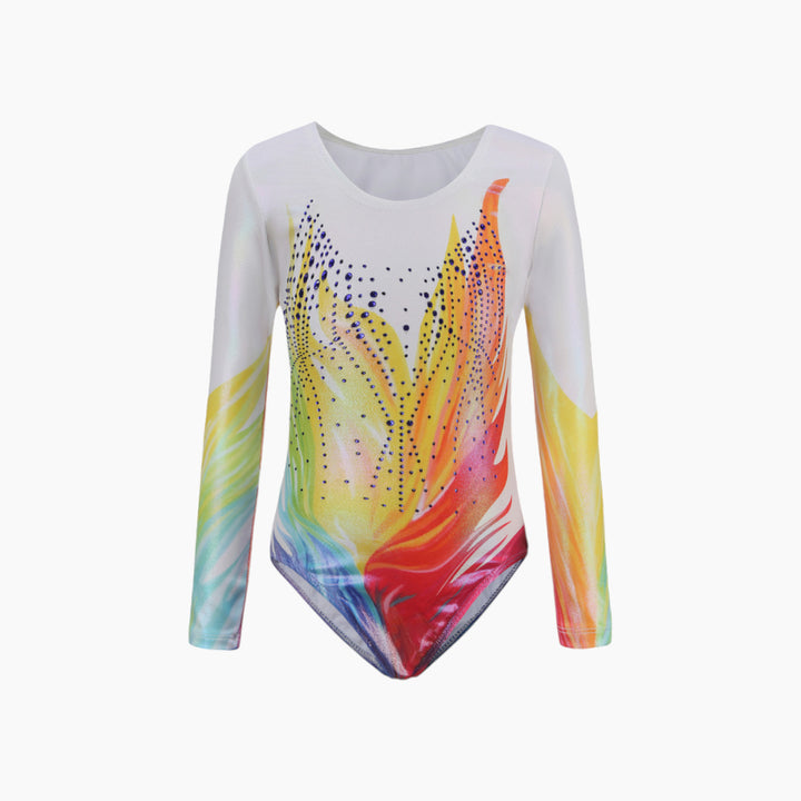 White Rainbow Gymnastics Leotard Set