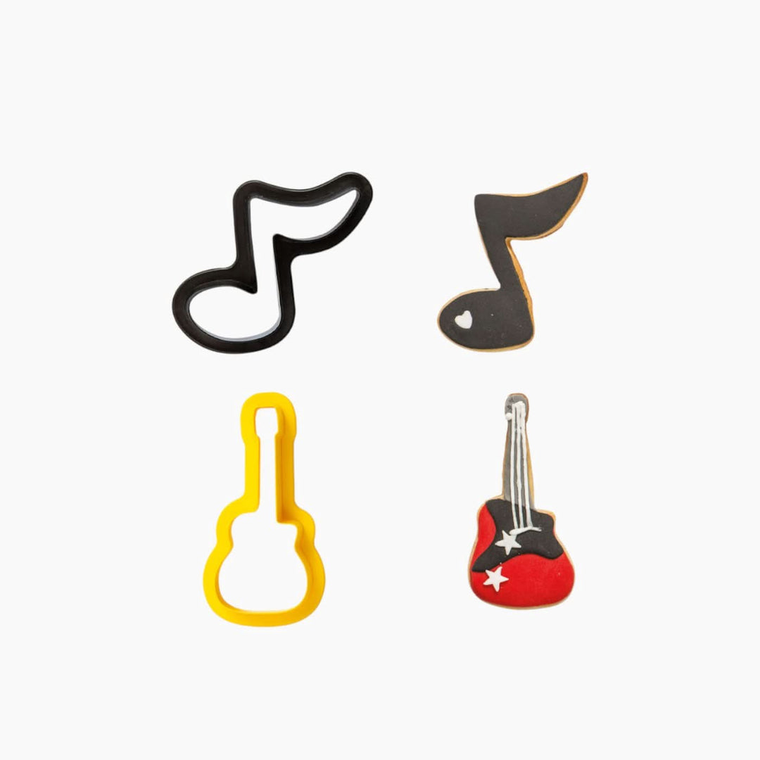 Decora Note and Guitar Cookie Cutters - HUNA