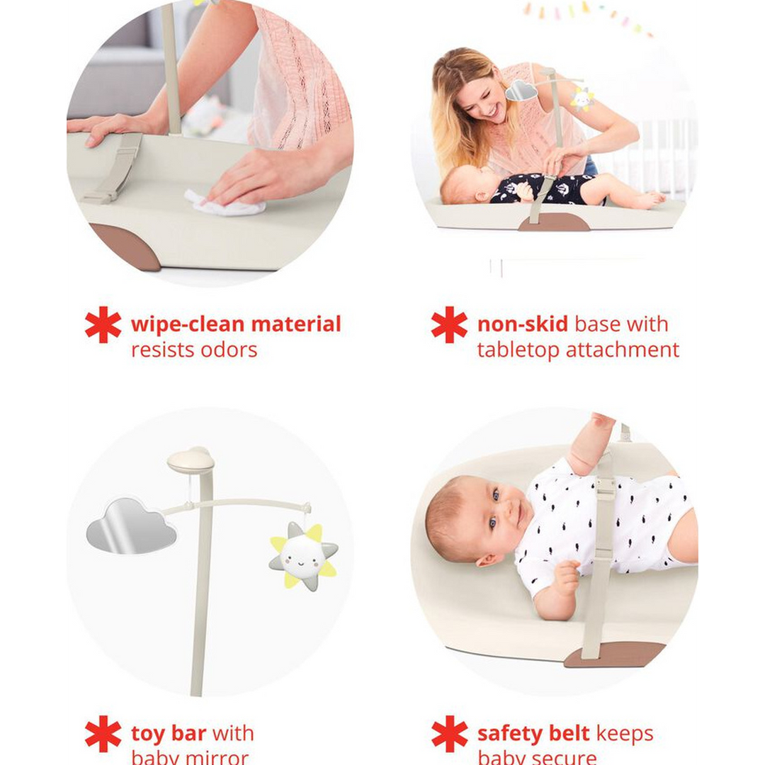 Skip Hop Nursery Style Wipe-Clean Changing Pad - Oat
