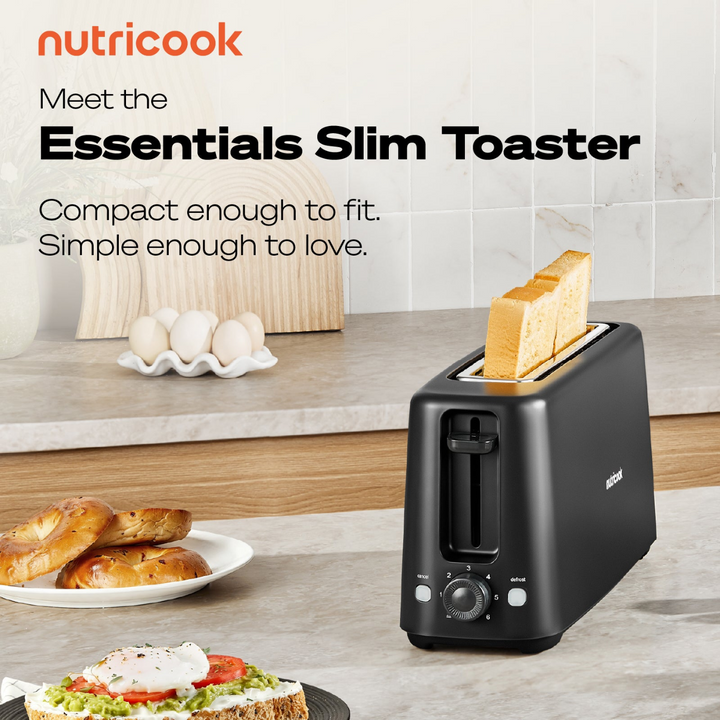 Nutricook Essentials Slim 2-Slice Toaster