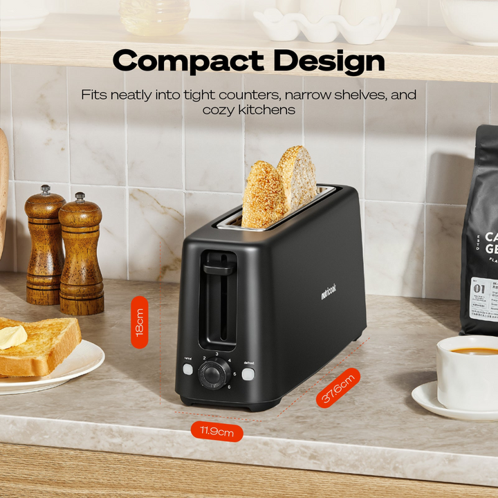 Nutricook Essentials Slim 2-Slice Toaster