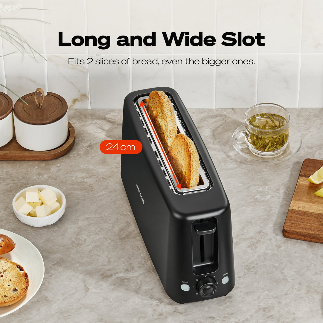Nutricook Essentials Slim 2-Slice Toaster