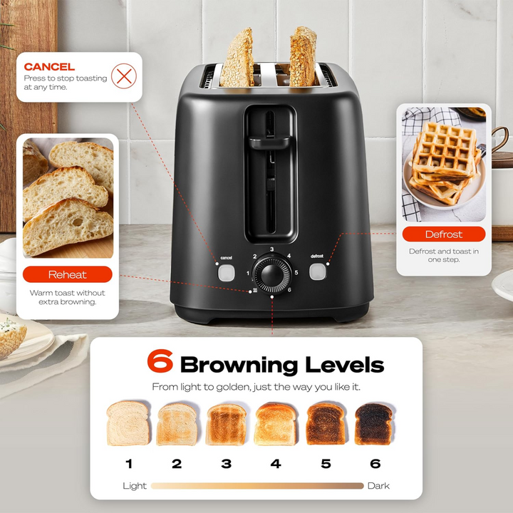 Nutricook Essentials Slim 4-slice Toaster