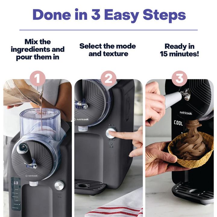 Nutricook Frost - Ice Cream Maker, Slushie, Sorbet &amp; Milkshake