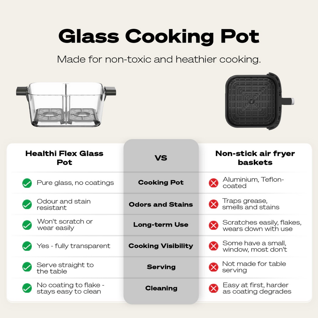 Nutricook Healthi Flex Glass Air Fryer 7.6l