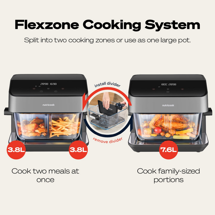 Nutricook Healthi Flex Glass Air Fryer 7.6l