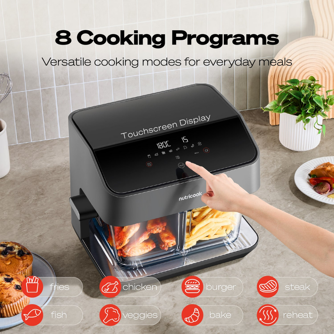 Nutricook Healthi Flex Glass Air Fryer 7.6l
