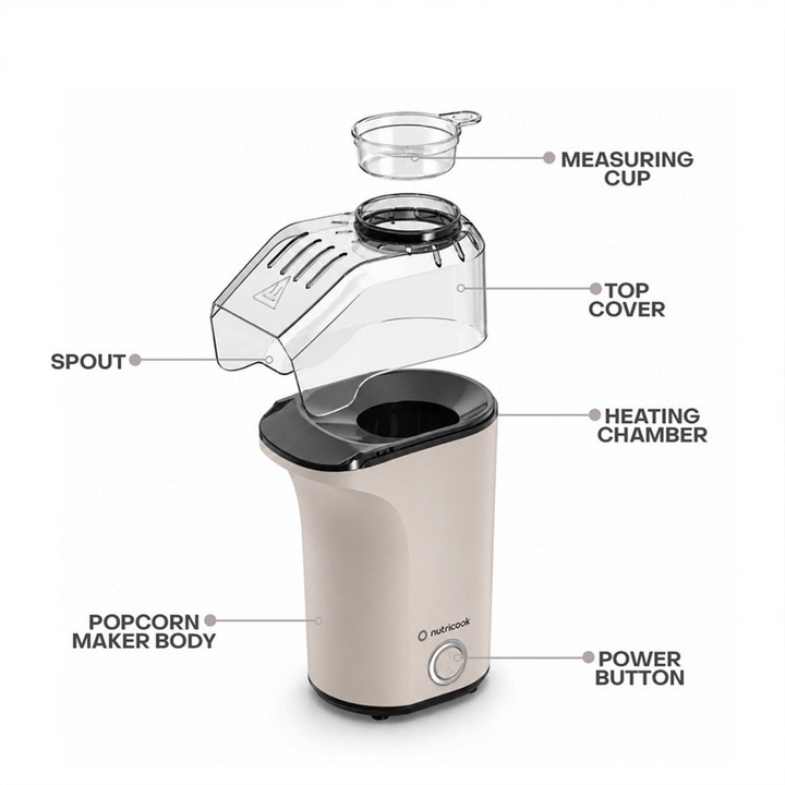 Nutricook Popcorn Maker- Beige