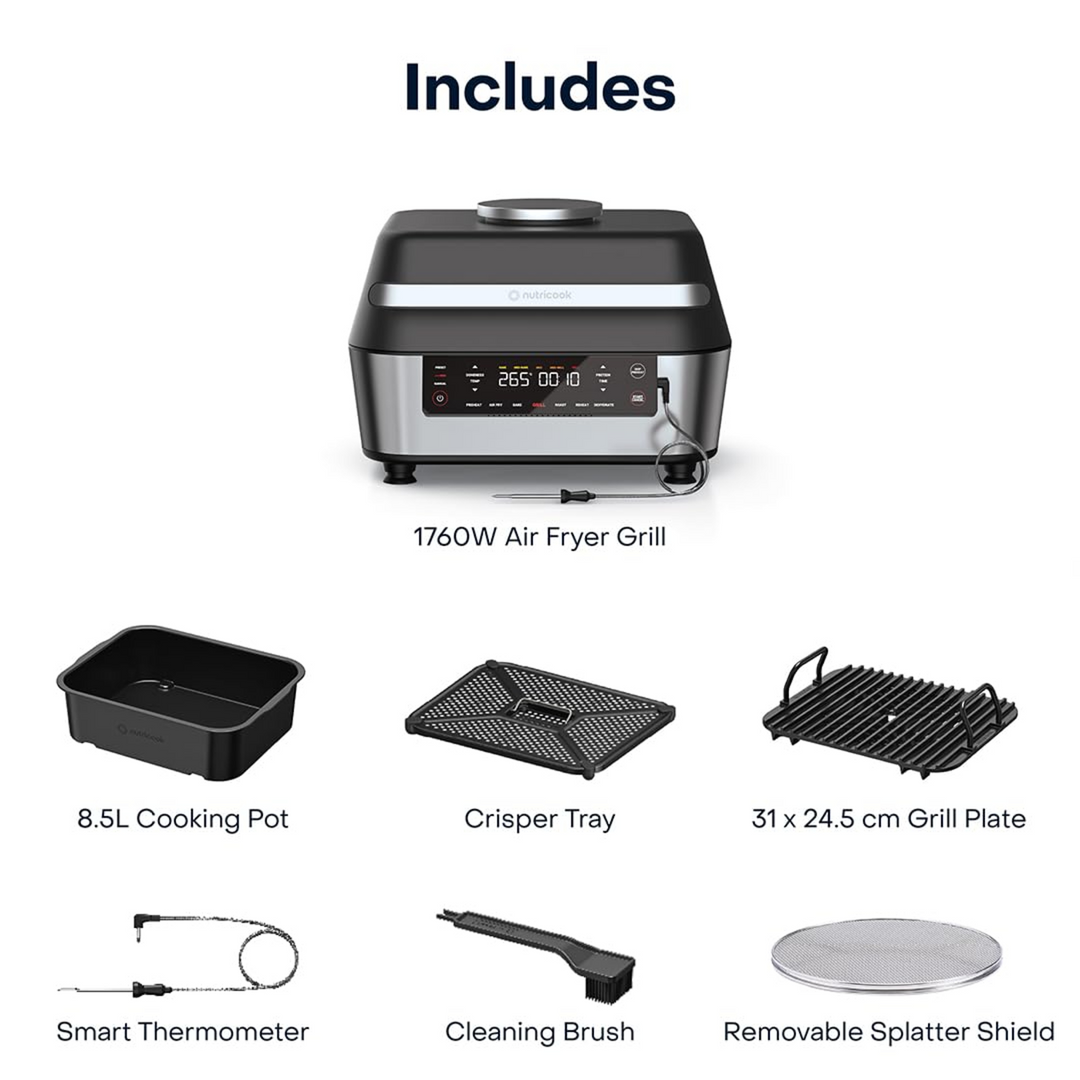 Nutricook Smart Indoor Grill &amp; Air Fryer