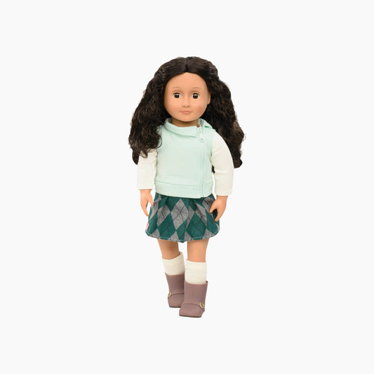 Og Doll W/ Pleated Skirt & Vest, Abril