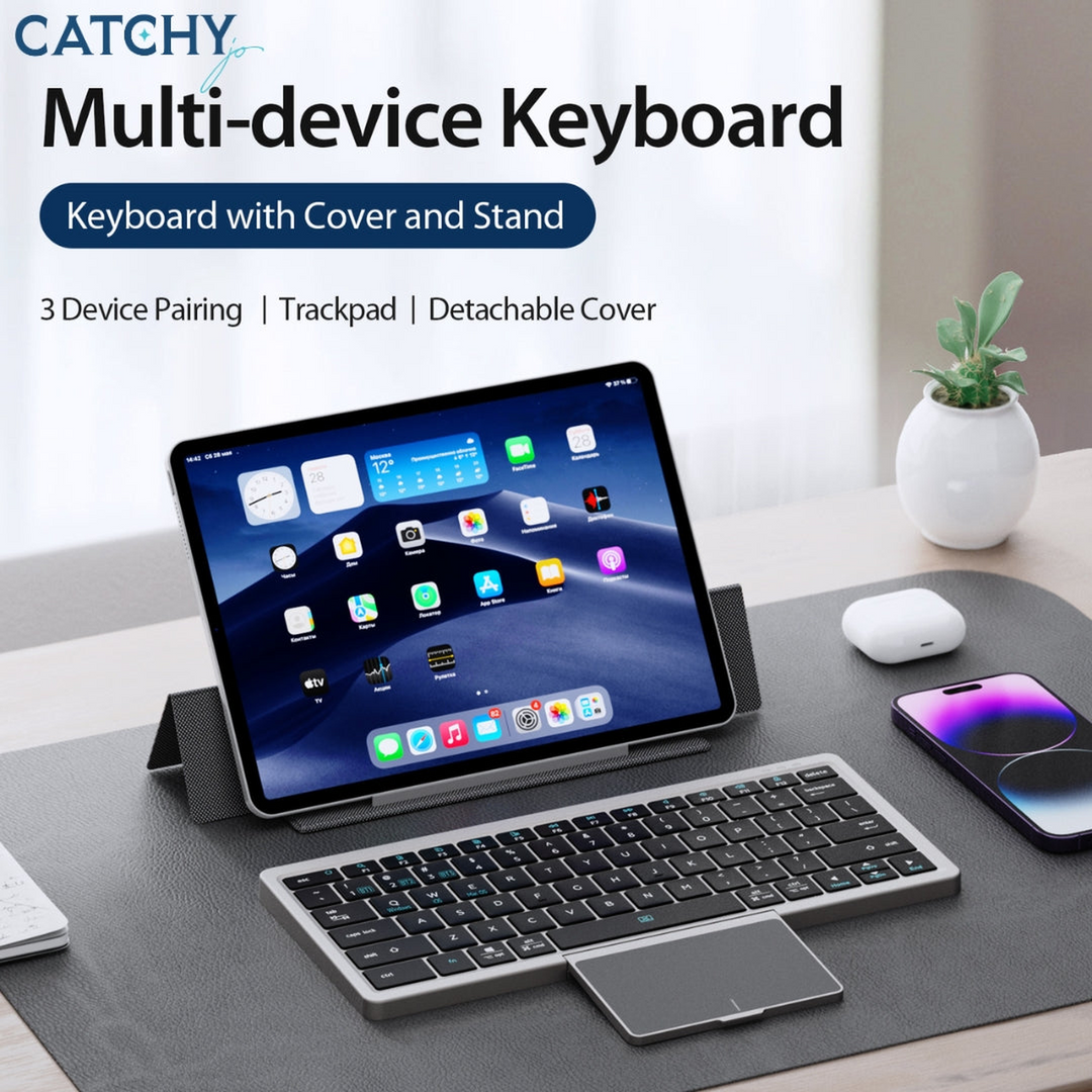 OK Series Universal Bluetooth Keyboard With Cover &amp; Stand