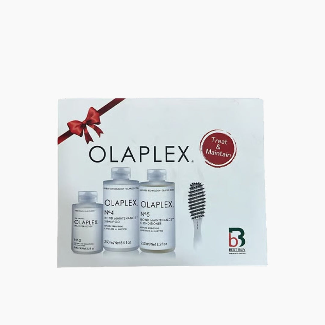 Olaplex No. 4 Shampoo 250Ml No. 5 Conditioner No. 3 Treatment 100Ml &amp; Vent Brush Kit Package