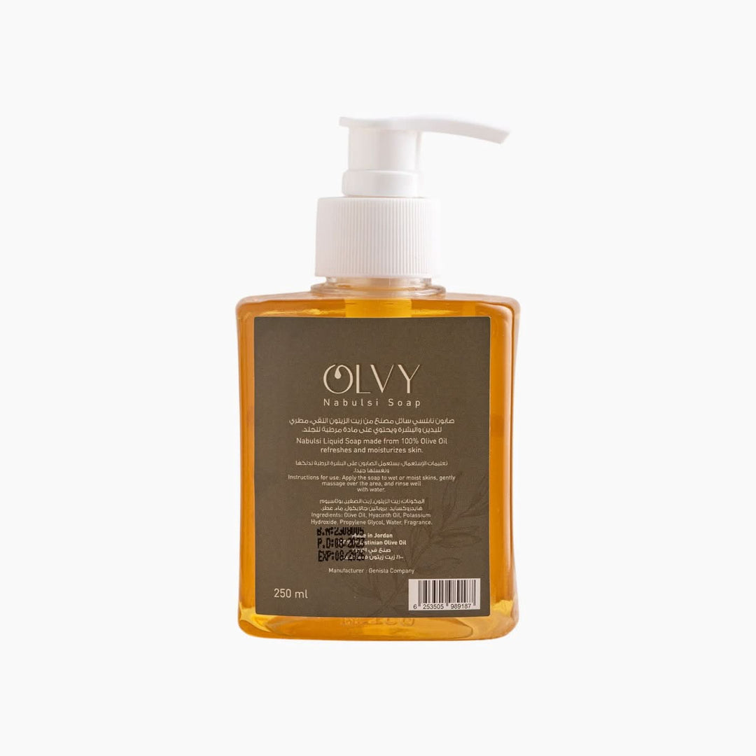 OLVY Nabulsi Soap Olive &amp; Hyacinth Oil Liquid Soap