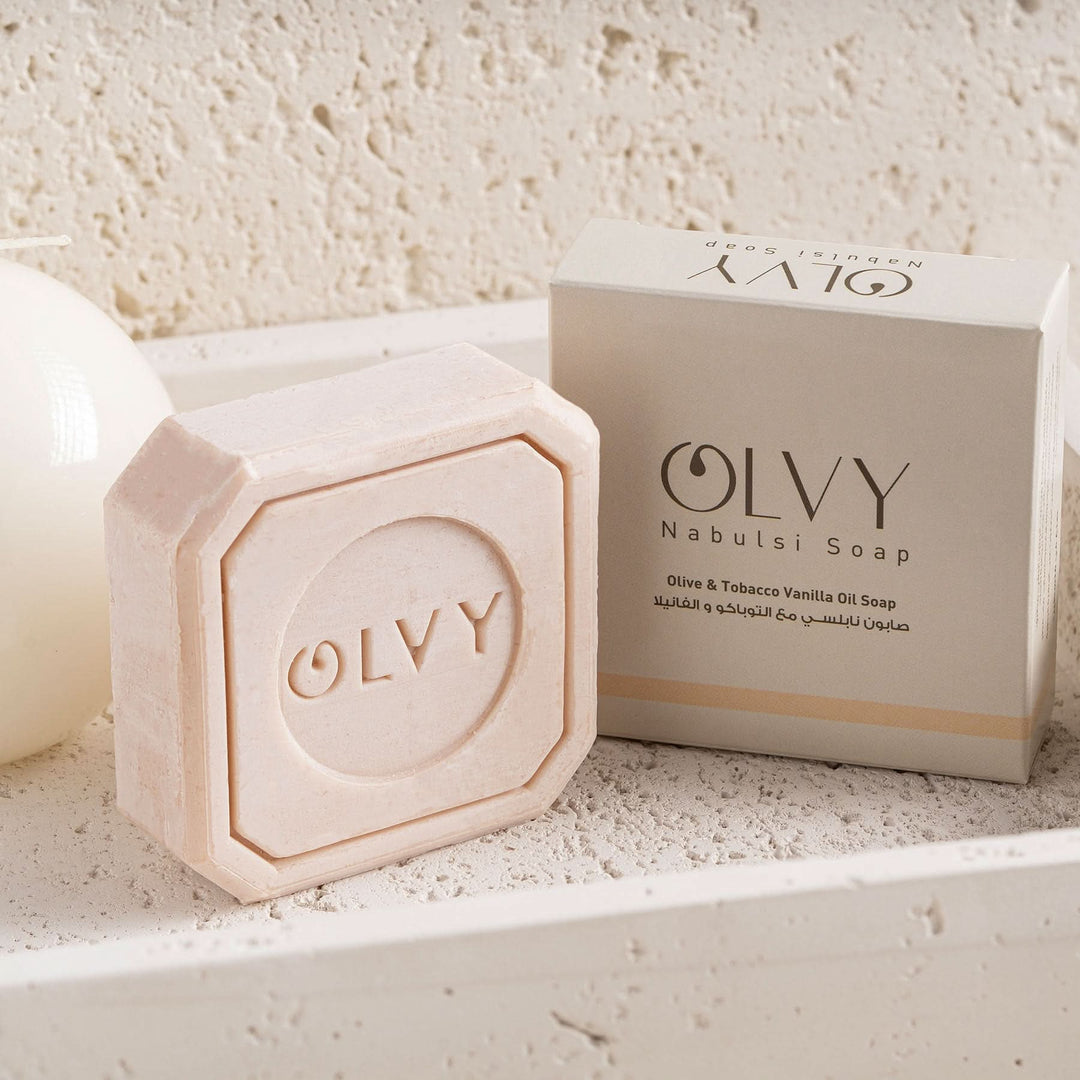 OLVY Nabulsi Soap Olive &amp; Tobacco Vanilla Oil Bar Soap