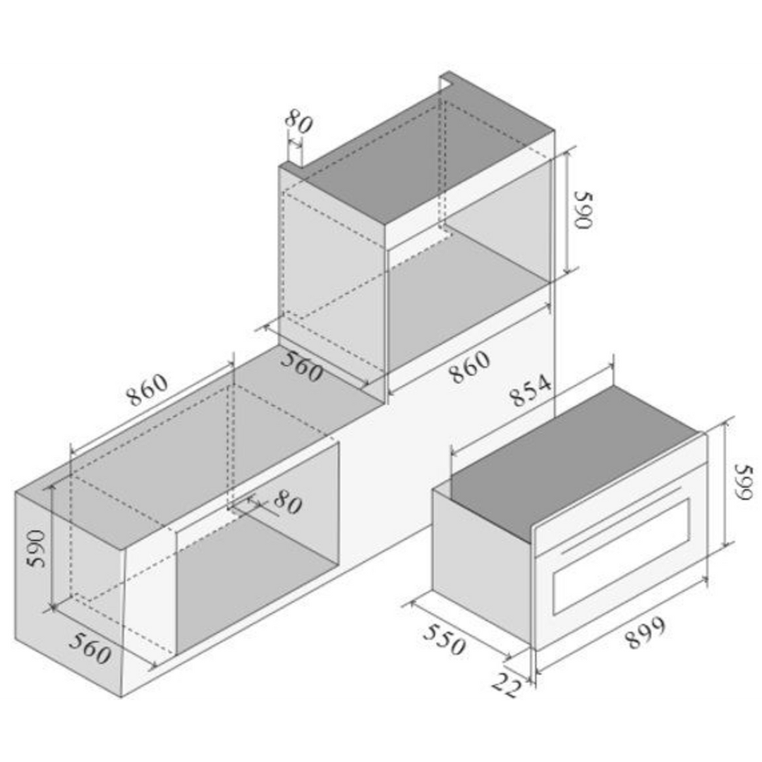 ILVE 90cm Built-in Oven