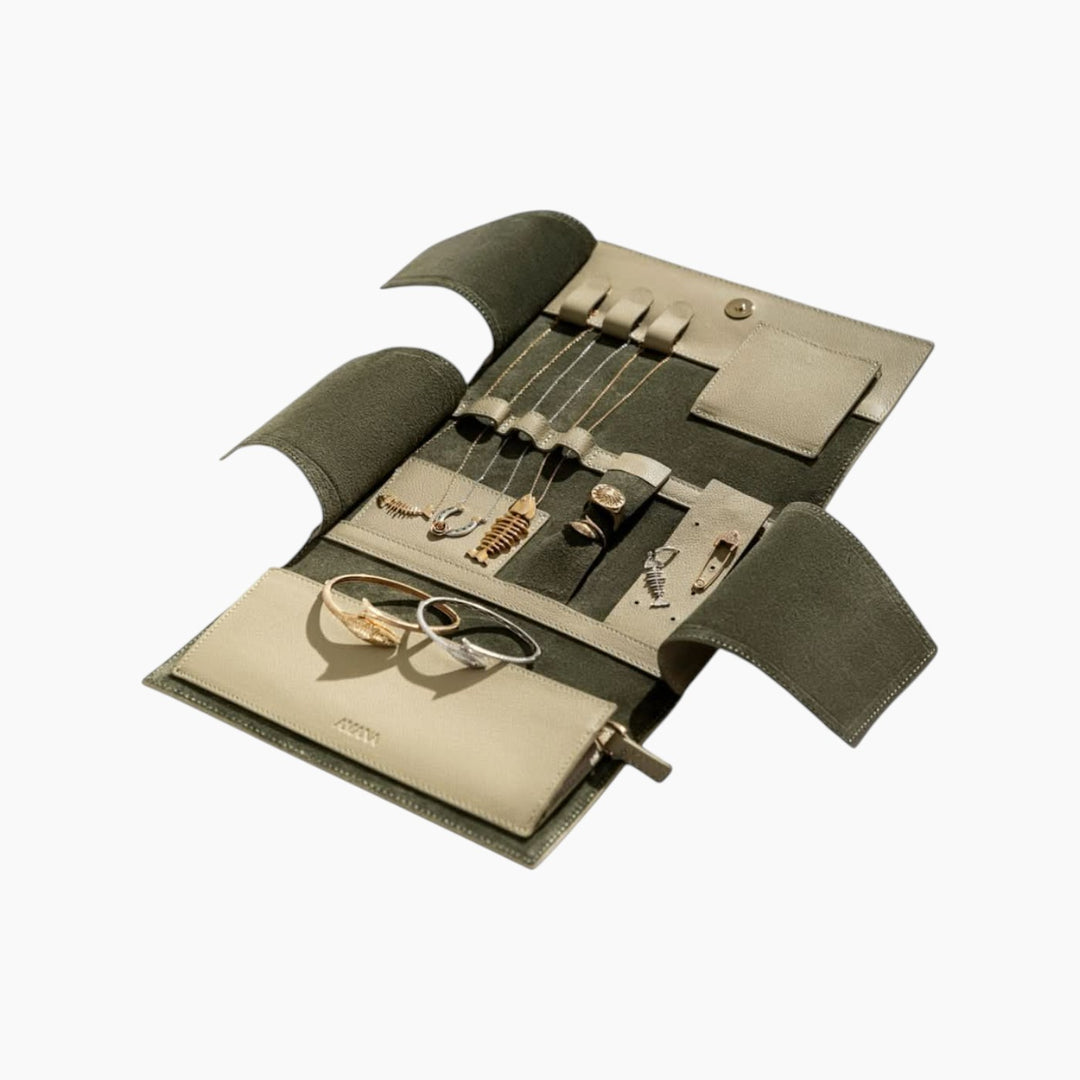 Amana Olive Jewelry Fold Holder