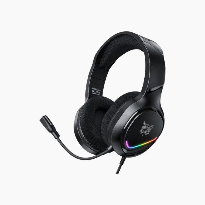 ONIKUMA X31 noise cancelling over-ear wired gaming headset with RGB LED lights