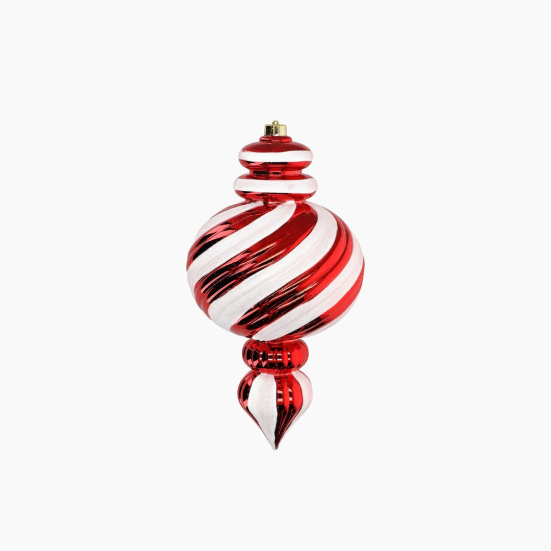 Ornament Christmas Ball Red White V