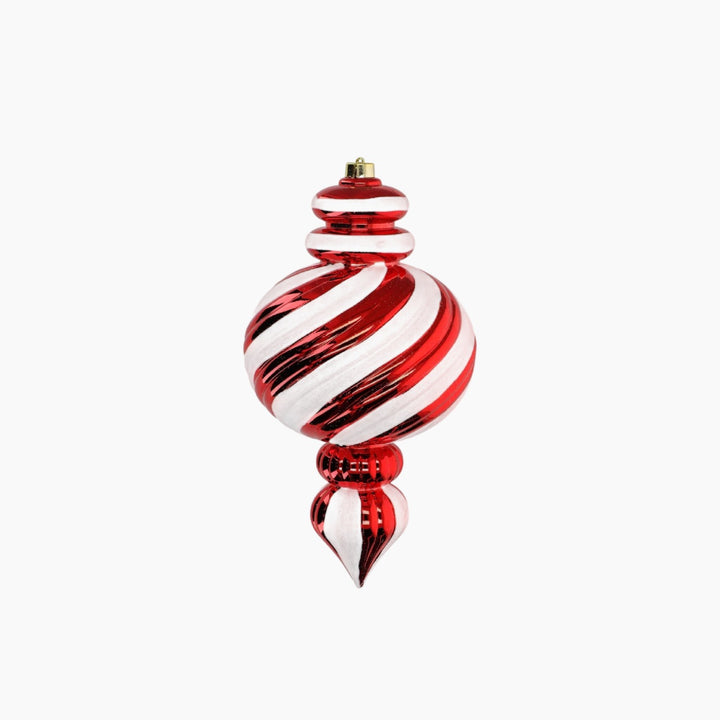 Ornament Christmas Ball Red White V