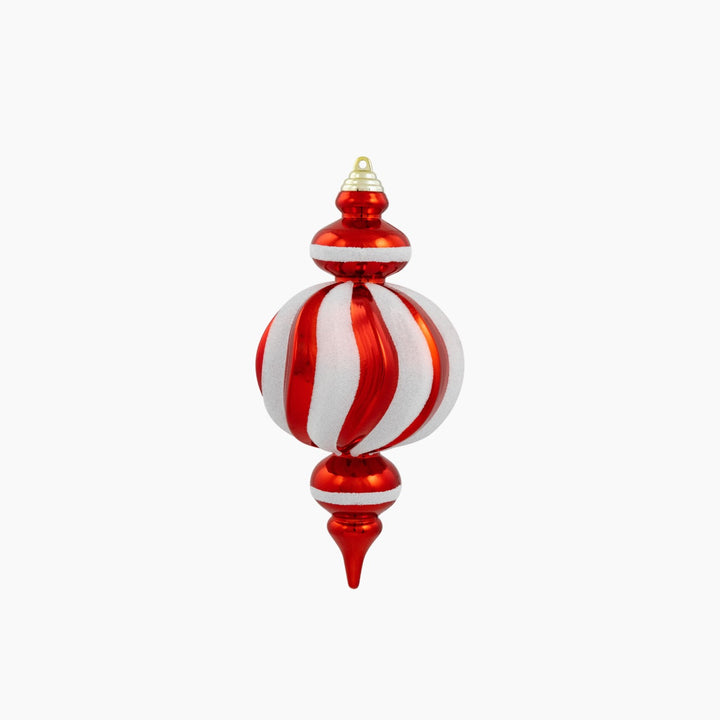 Ornament Christmas Ball Red White V