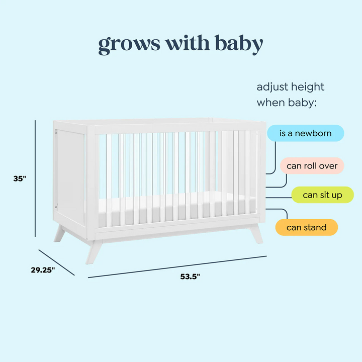 Davinci Otto white convertible crib with acrylic slats