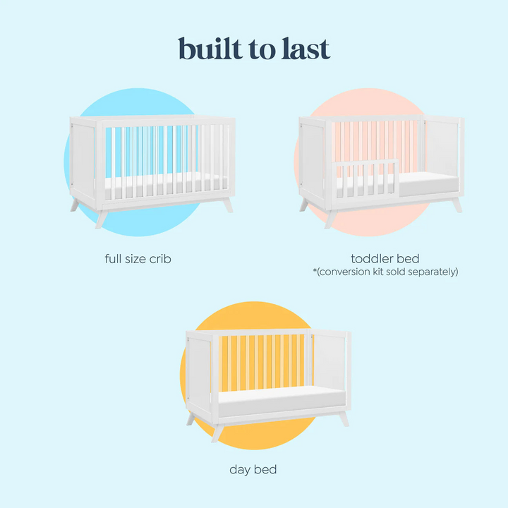 Davinci Otto white convertible crib with acrylic slats