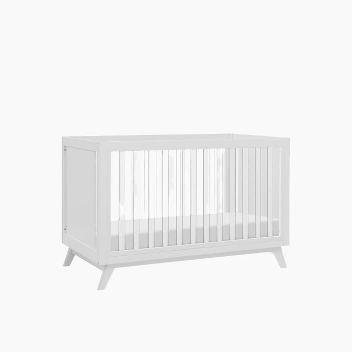 Davinci Otto convertible crib with white finish and acrylic slats