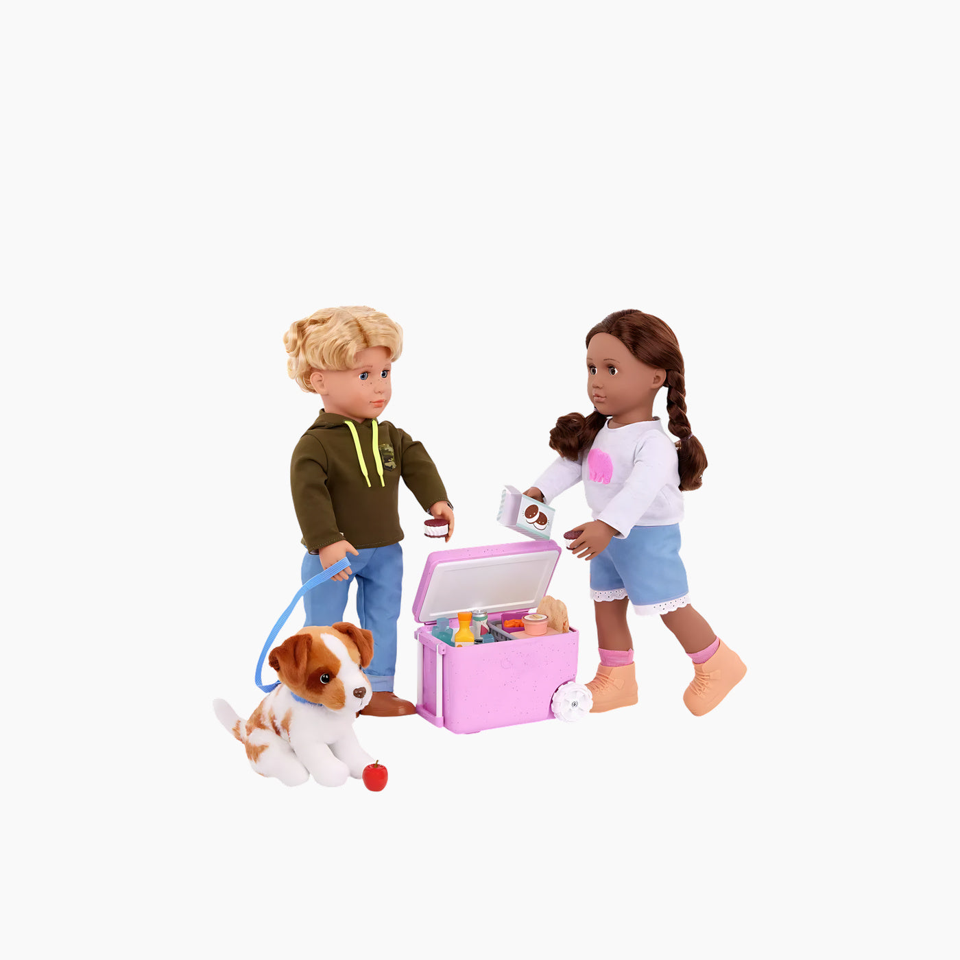 Our Generation Camping Cooler Rolling Cooler & Play Food Accessory Set For 18-Inch Dolls Our Generation Camping Cooler Rolling Cooler & Play Food Accessory Set For 18-Inch Dolls